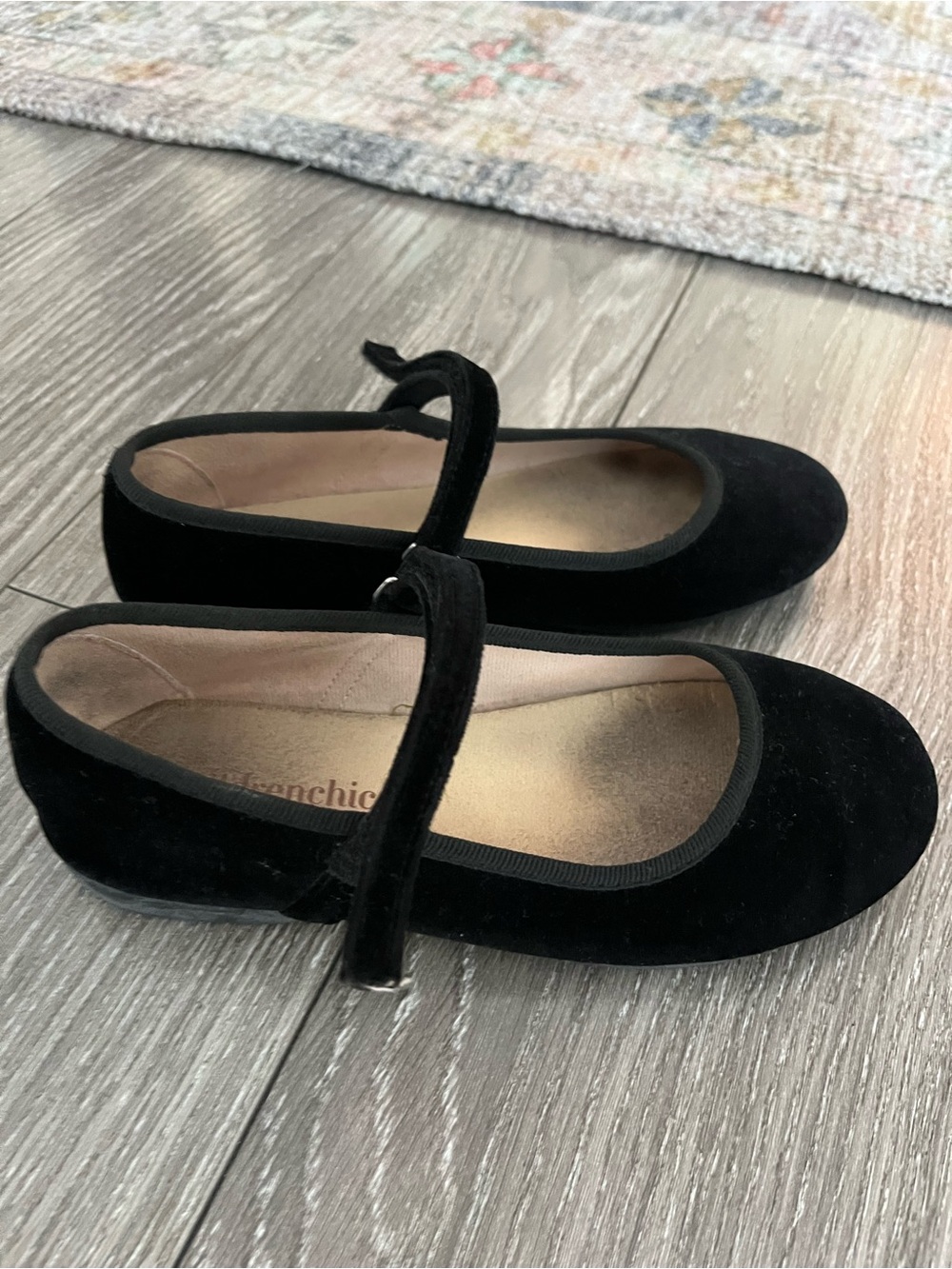 ChildrenChic Black Velvet Maryjane Size 1